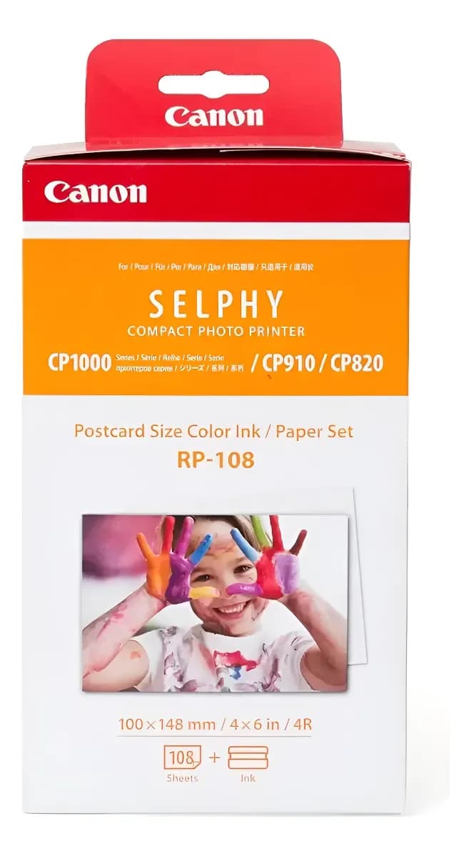 KIT Canon RP-108 de Papel Fotografico para Canon CP1000