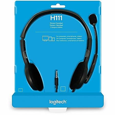 Diadema Logitech H111 Negro