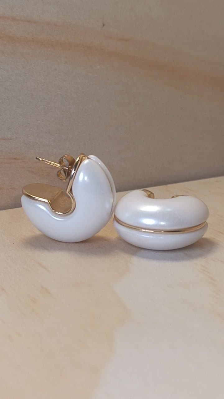 Candongas Chunky Pearl Luxe