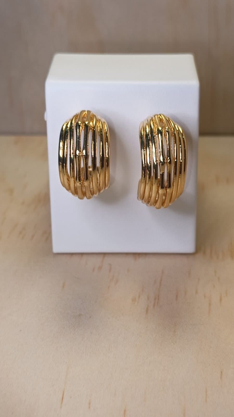 Aretes Candongas Bambú Multi-Line