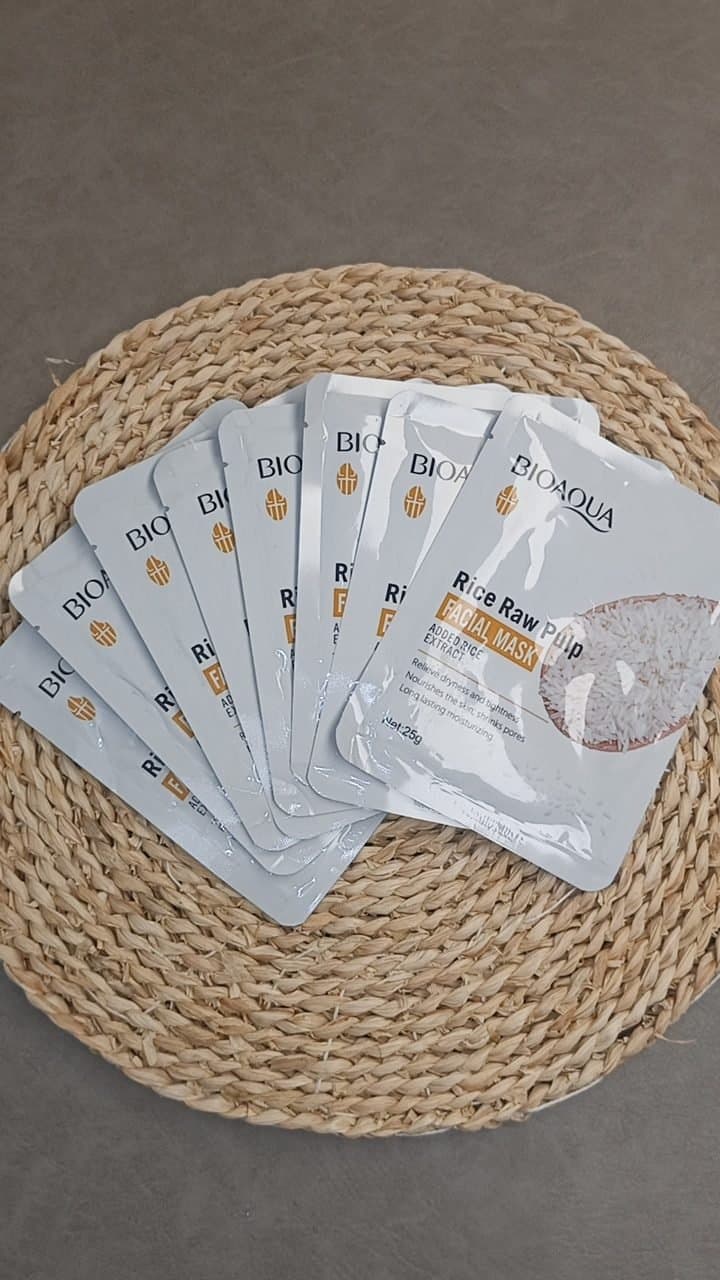 Mascarilla Facial en Velo Rice Raw Pulp – BIOAQUA® (25g)