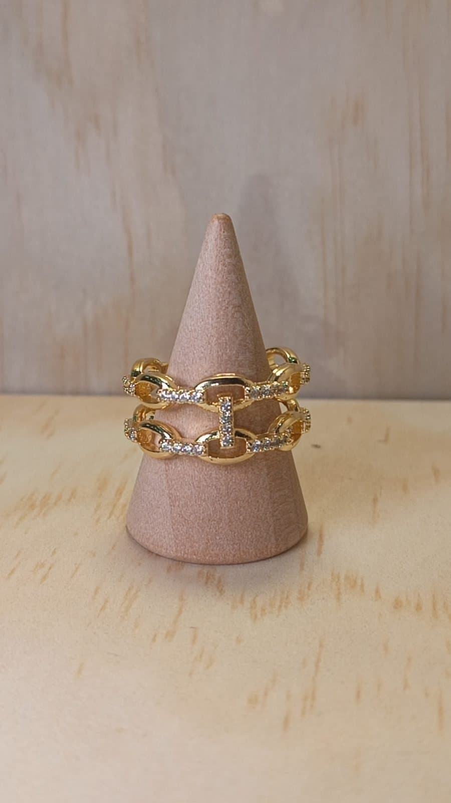 Anillo Doble Cadena Links