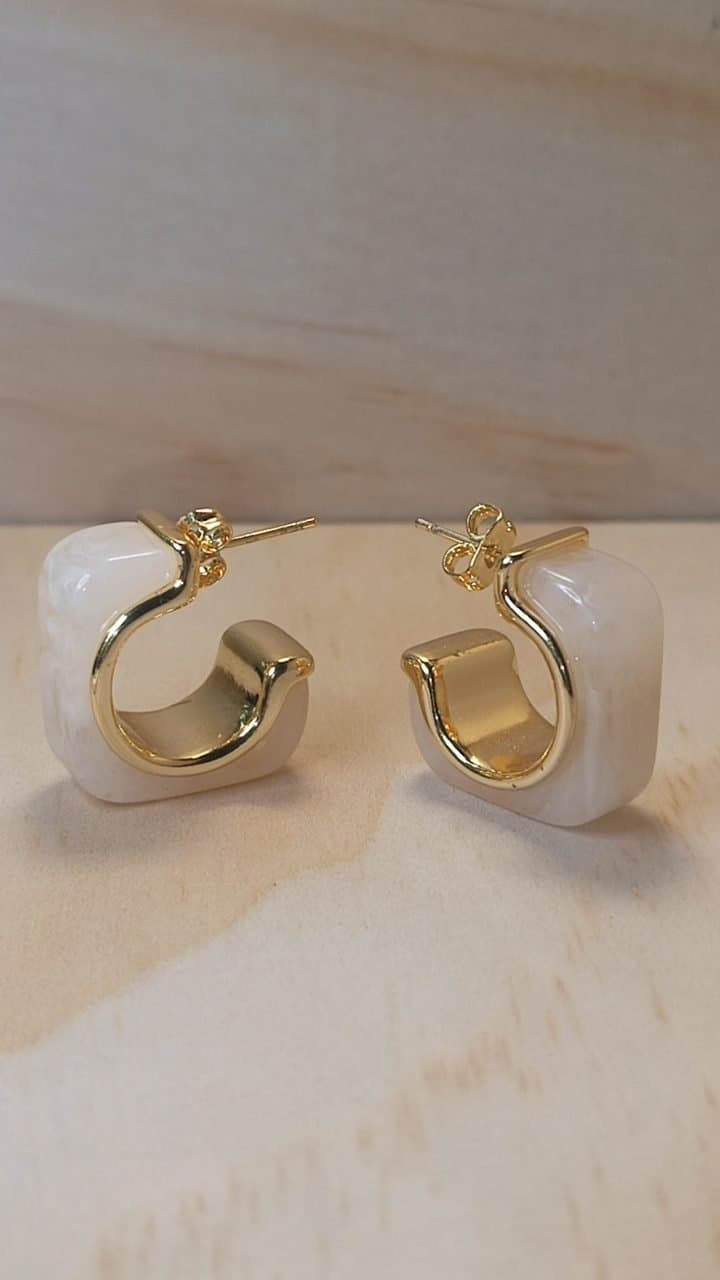 Candongas  White Hoop Studio