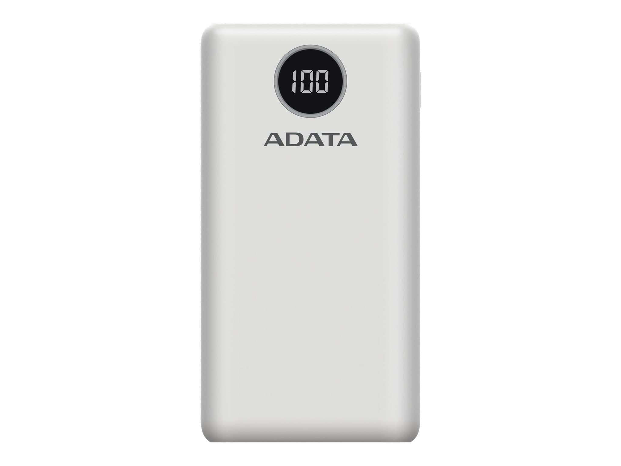 Power Bank Adata P20000QCD Digital 20,000 mAh Blanca