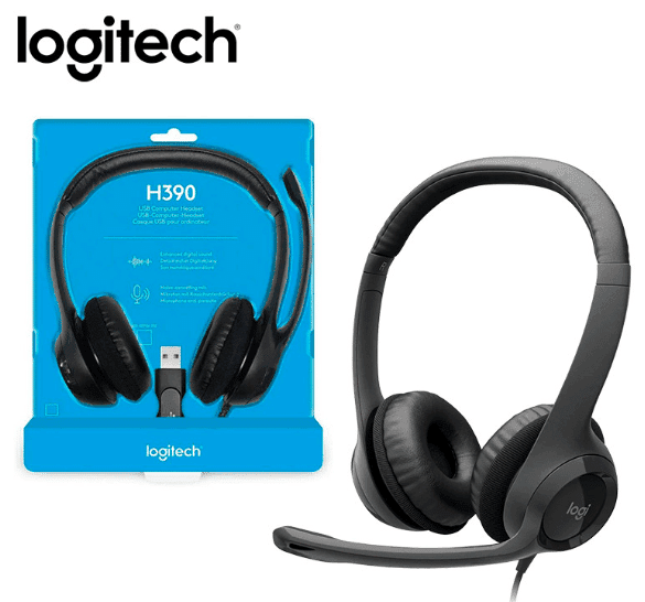 Diadema Logitech USB H390 Negra