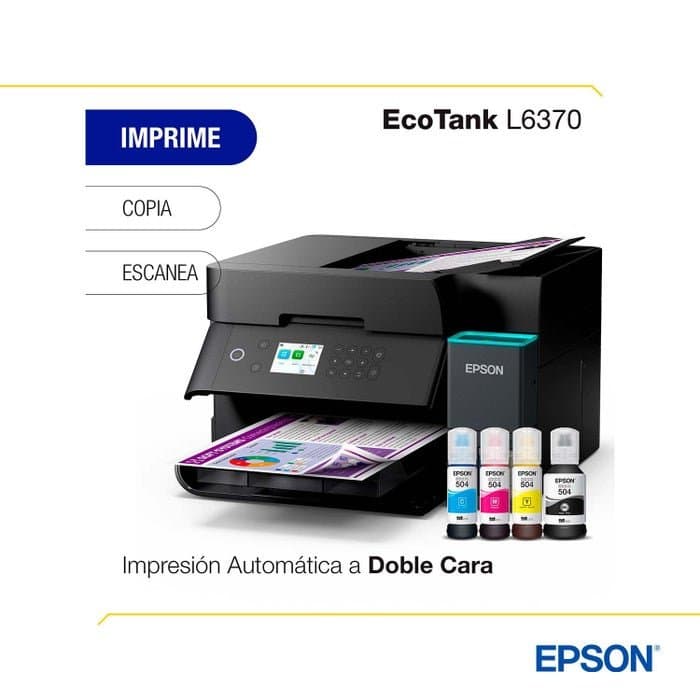 Impresora Epson multifuncional Ecotank L6370,( Impresión y escáner Doble Cara Automático