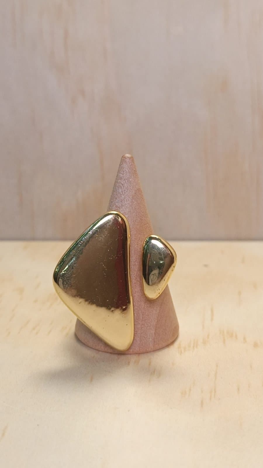 Anillo Escultural Dual Pebble