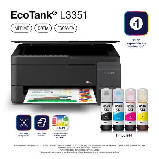 Impresora Epson multifuncional Ecotank L3351 USB