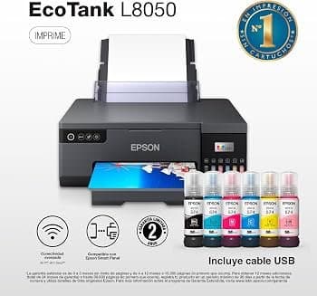Impresora Epson Ecotank L8050 impresión Fotografica de 6 Colores