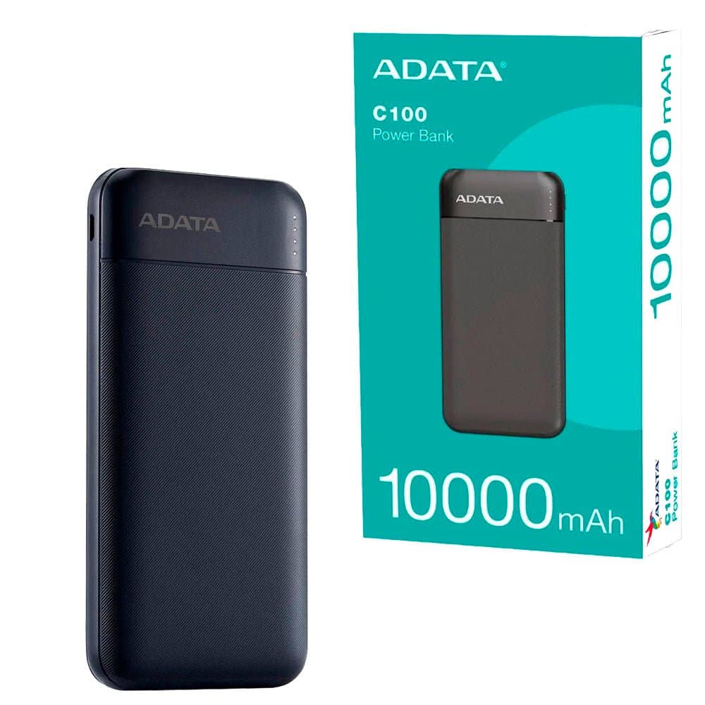Power Bank Adata C100 Digital 10,000 mAh Negra.