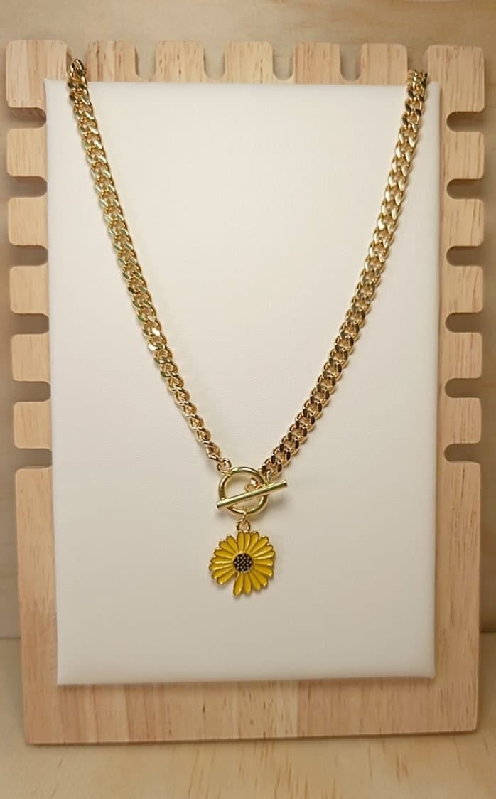 Collar Sunflower Toggle Chain