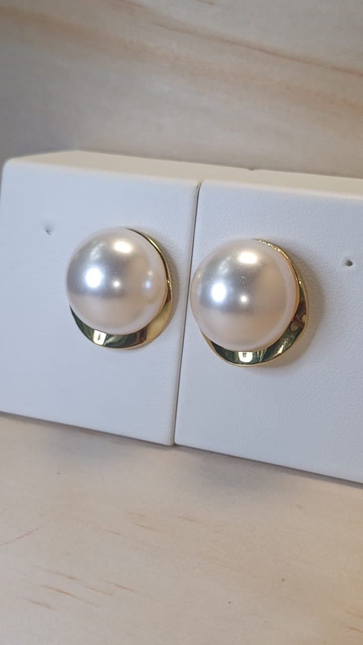 Aretes Topo Perla Mabe Organic