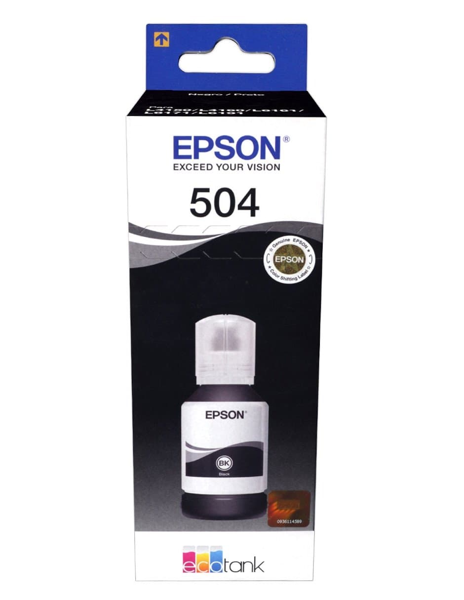 Botella de Tinta Epson 504 Negra